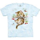 Cherry Kitten T-shirt, Adult Small