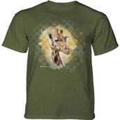 Modern Safari Giraffe T-shirt, Green, Child Small