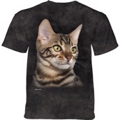 Striped Cat Portrait T-shirt, Child Medium