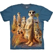 Meerkat Pack T-shirt, Blue, Adult XL