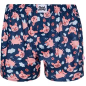 Good Mood Mens Loose Boxers - FLYING PIGS, Medium