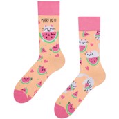 Good Mood adult socks - WATERMELON CAT, size 35-38