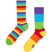 RAINBOW STRIPES  Good Mood Sports socks, size 35-38