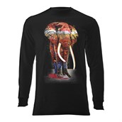 Painted Elephant long sleeve, Adult Large