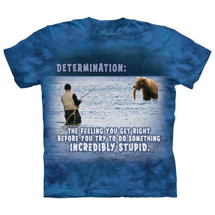 Fiske t-shirt med lystfisker bjørn sjov